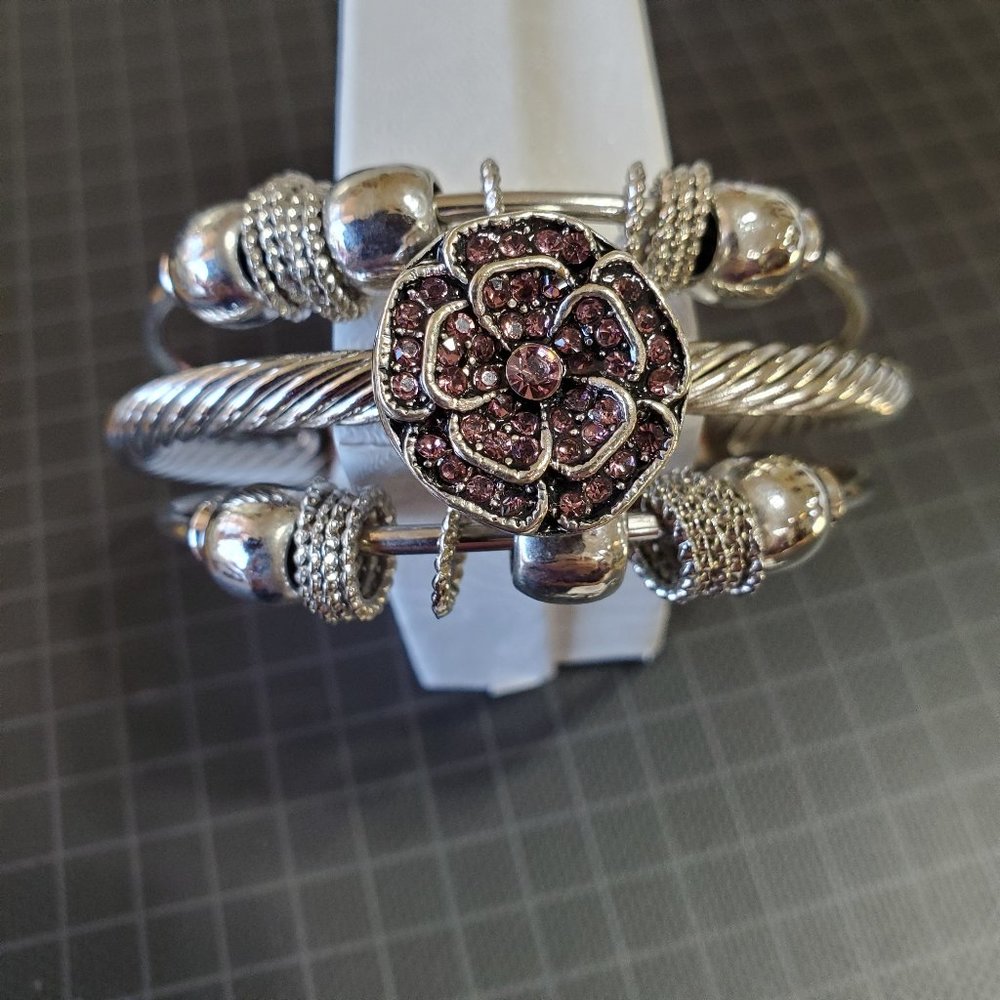 Ginger/Snap Interchangeable Button Snap Cuff Brac… - image 1